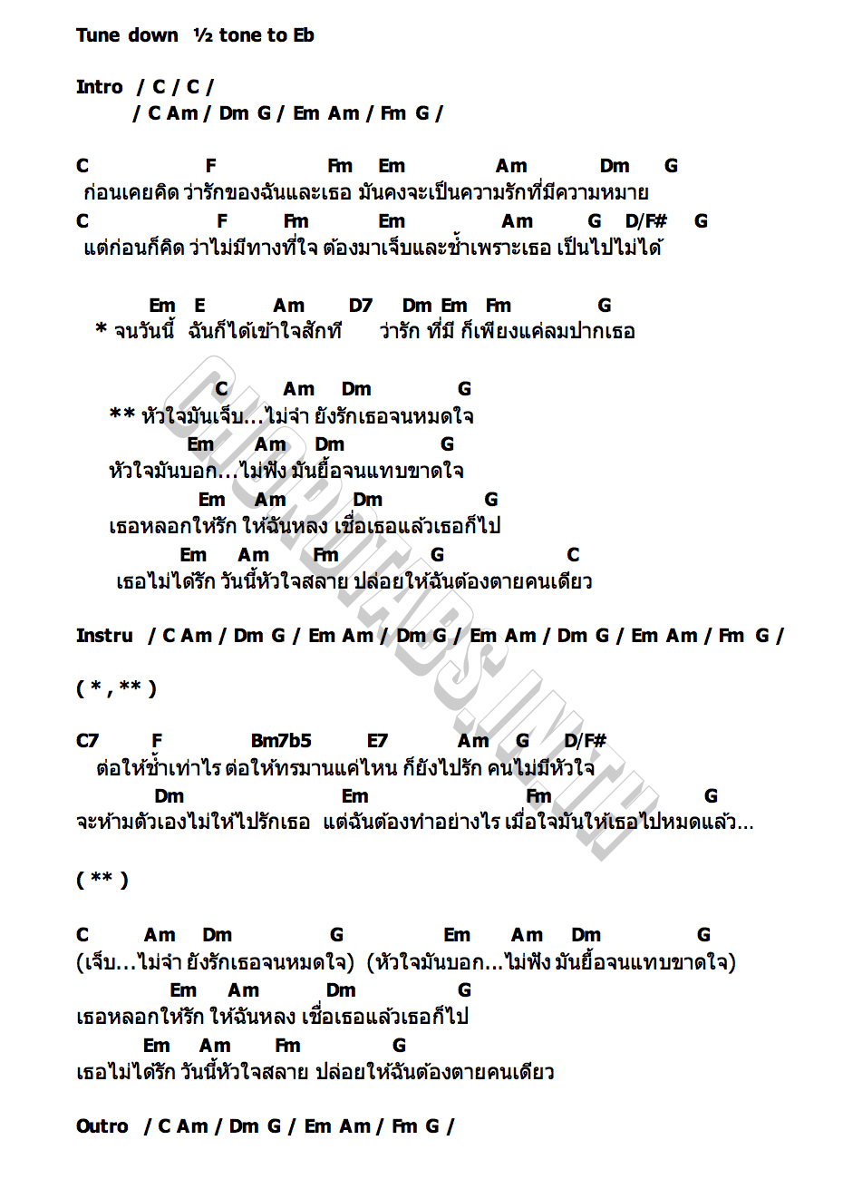 คอร์ด เจ็บไม่จำ (LOOP) PEX ZEAL