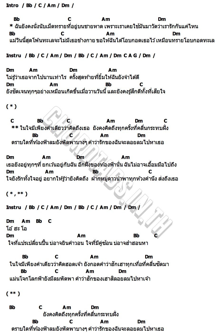 คอร์ด ลอยลม แนน อลีส Tig x เนส พรอำนาจ