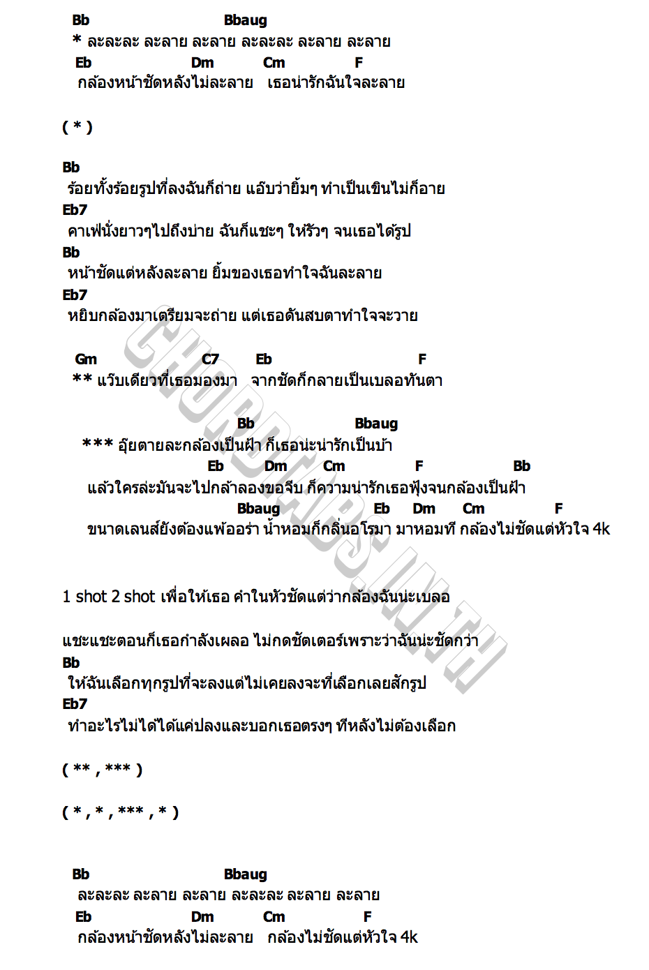 คอร์ด กล้องเป็นฝ้า (Flare) EARTHernative