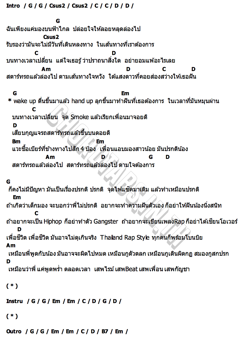 คอร์ด WAKE UP SNOOPKING