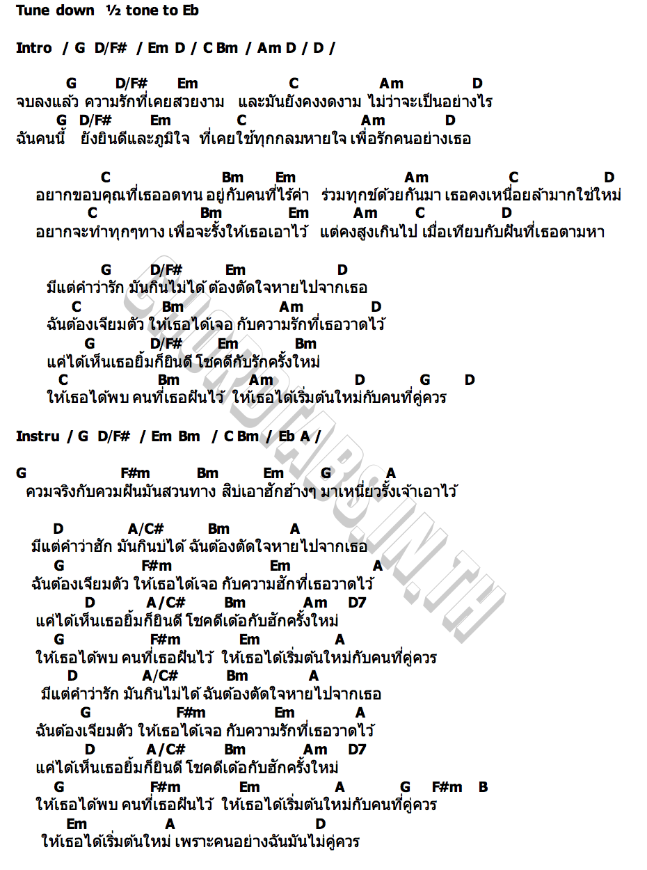 คอร์ด แค่คำว่ารัก อัน ละน้อ