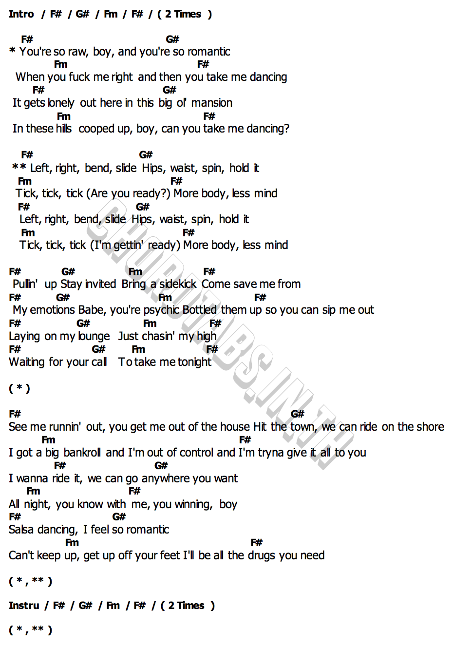 คอร์ด Take Me Dancing Doja Cat