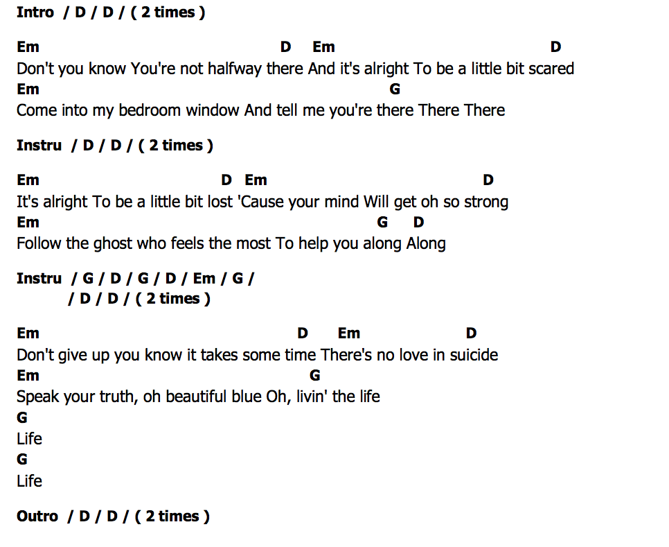 คอร์ด Lullaby For The Lost Current Joys