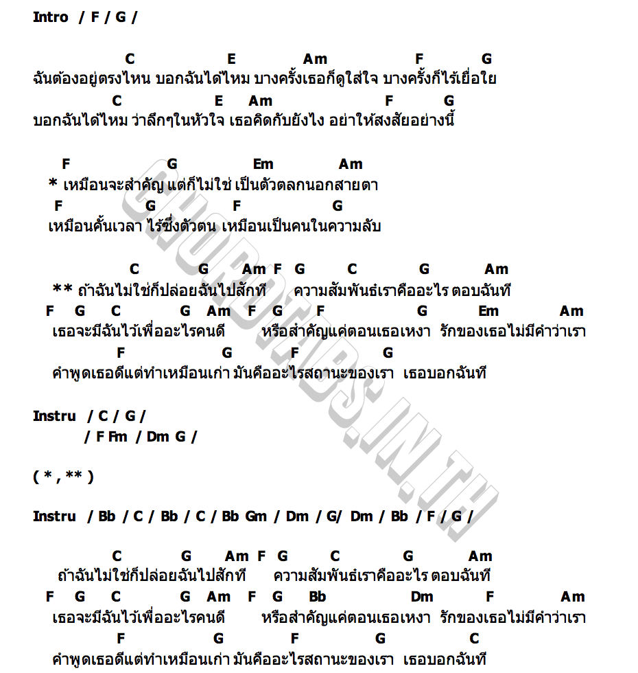 คอร์ด ปล่อยฉันไปสักที (Disappear) GAVIN D