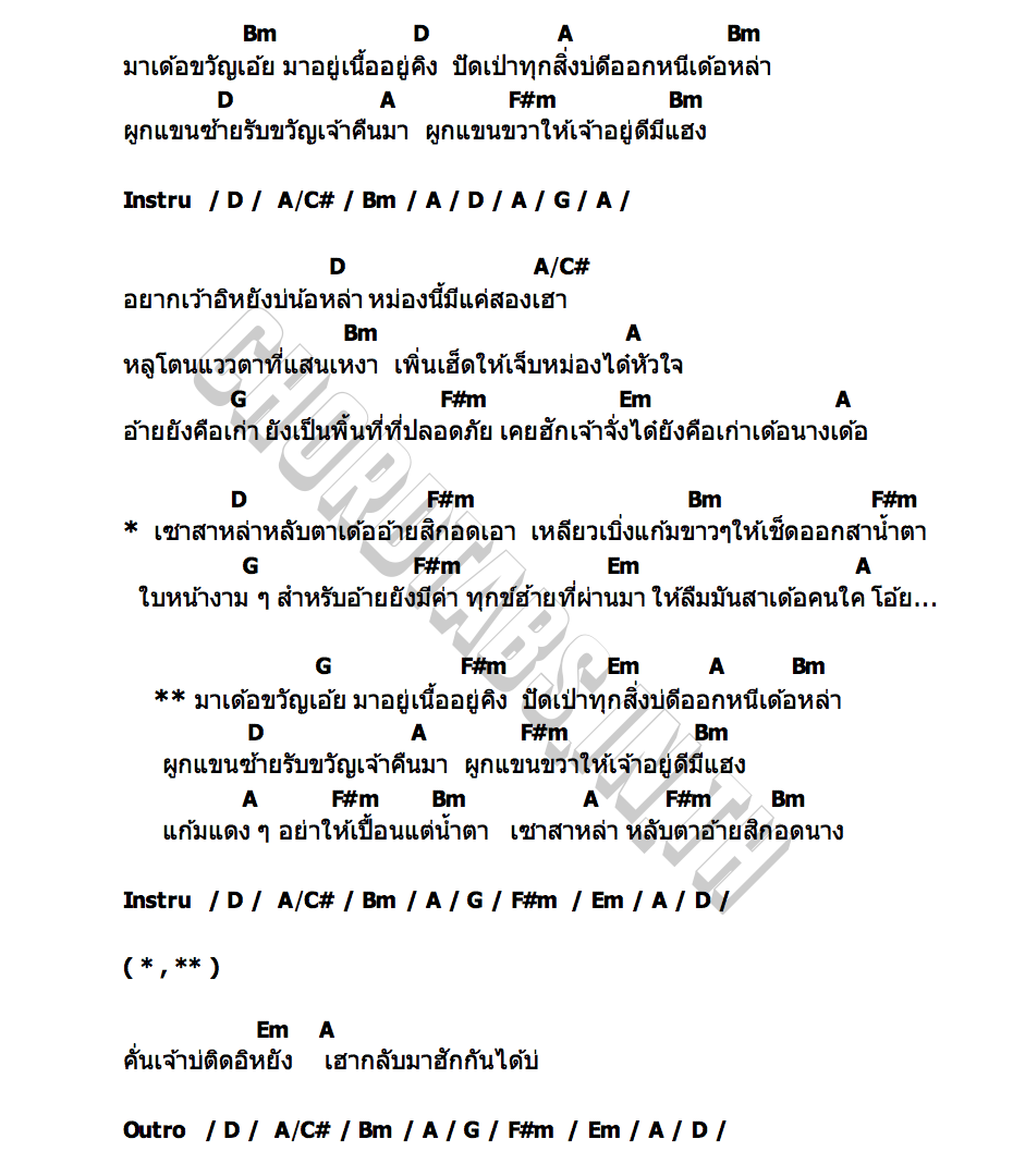 คอร์ด เซาสาหล่า เบนซ์ เมืองเลย