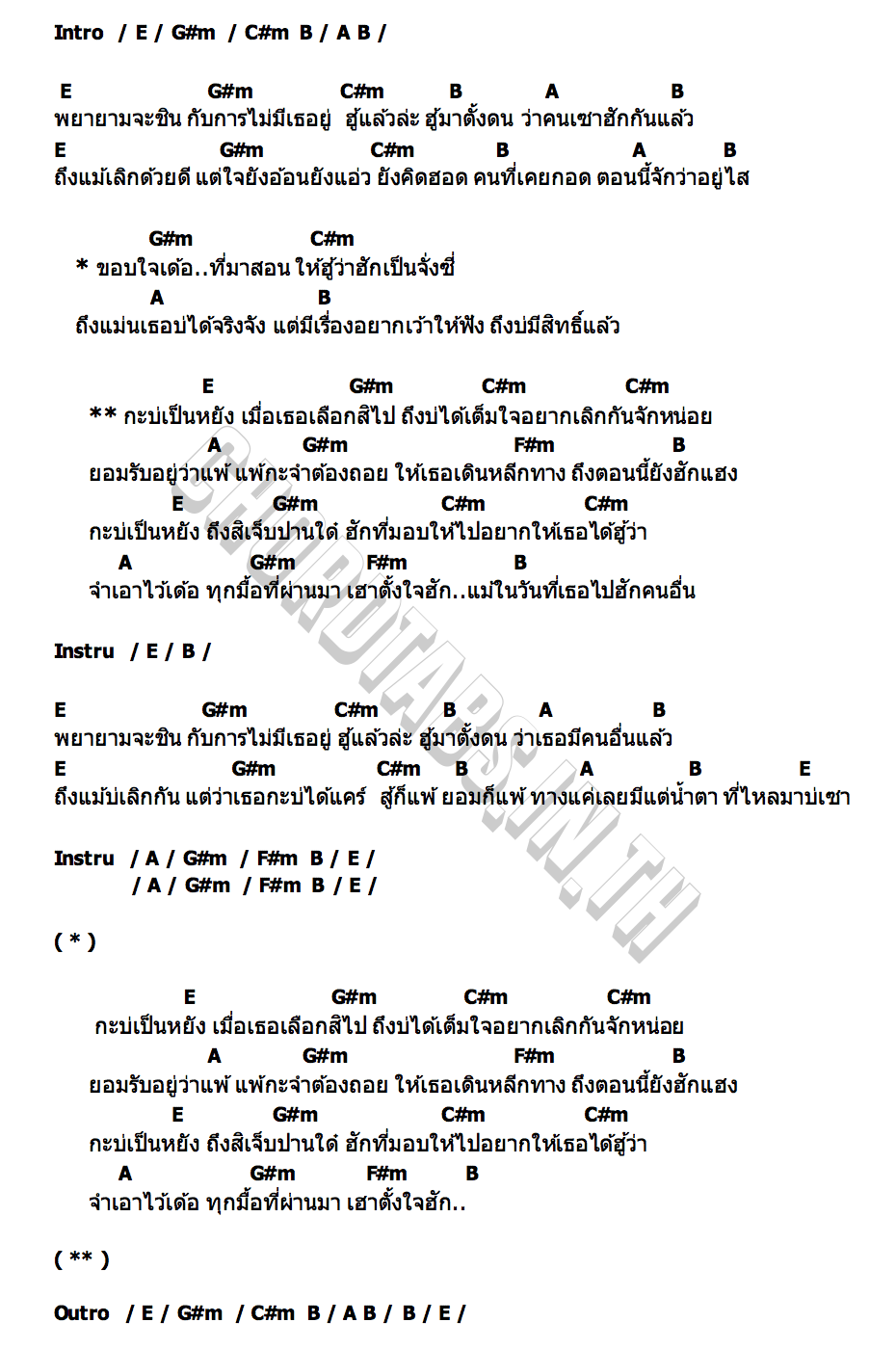 คอร์ด กะบ่เป็นหยัง เพชร สหรัตน์