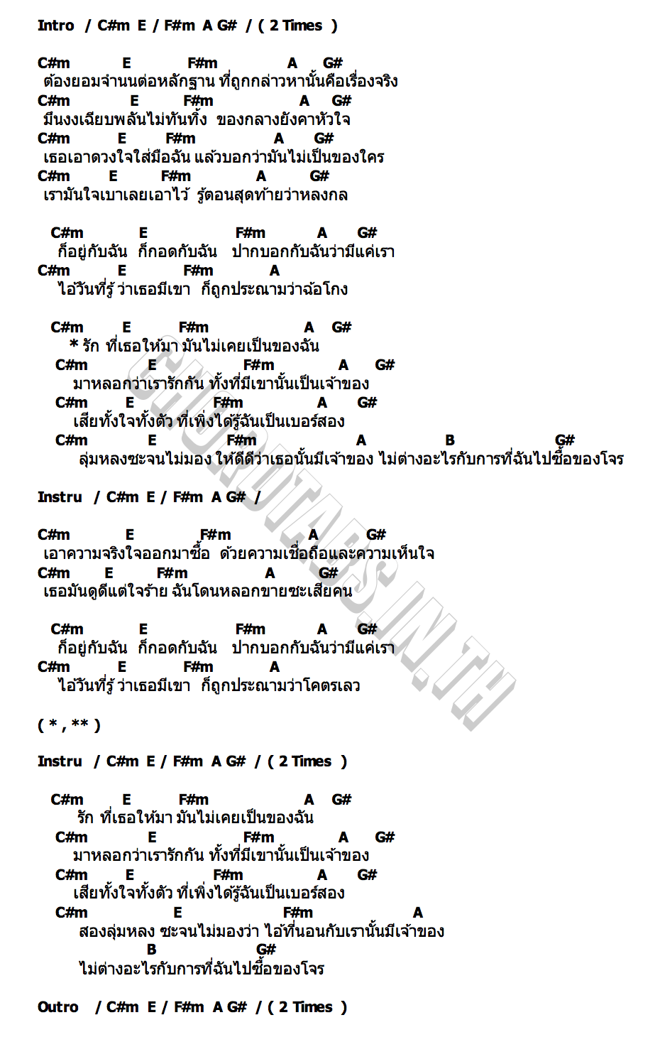 คอร์ด ซื้อของโจร (Female Ver.) jeenarr
