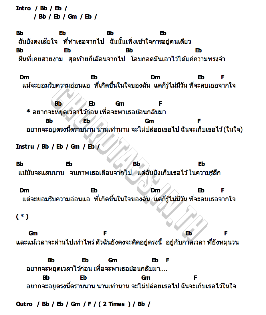 คอร์ด หยุดเวลา manutsawee