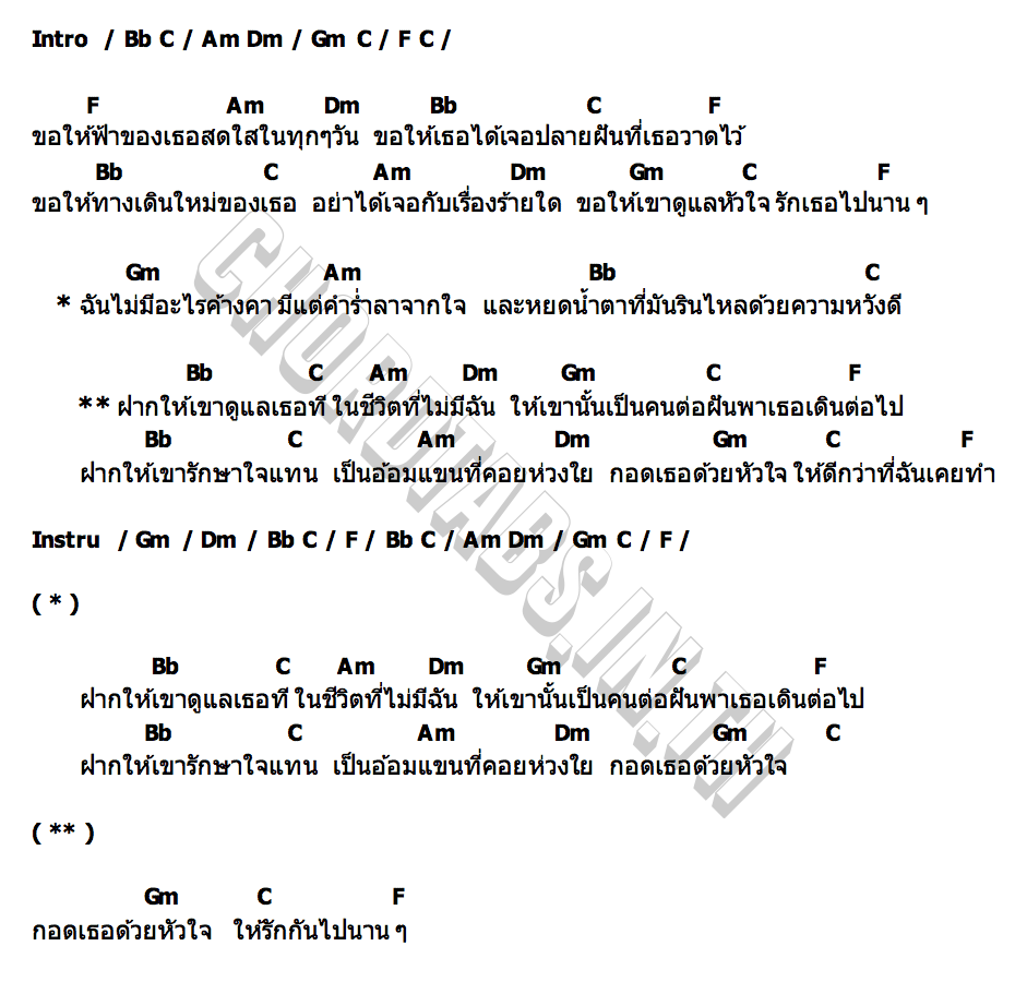คอร์ด ฝากเขา ป๋อง ณ ปะเหลียน