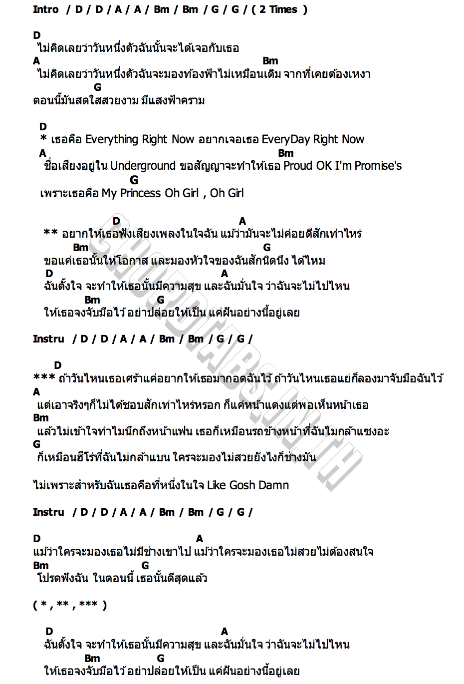 คอร์ด LOVE ME A LITTLE ( รักฉันหน่อย ) น้ำเย็น x ปอน นิพนธ์ x Ezioez