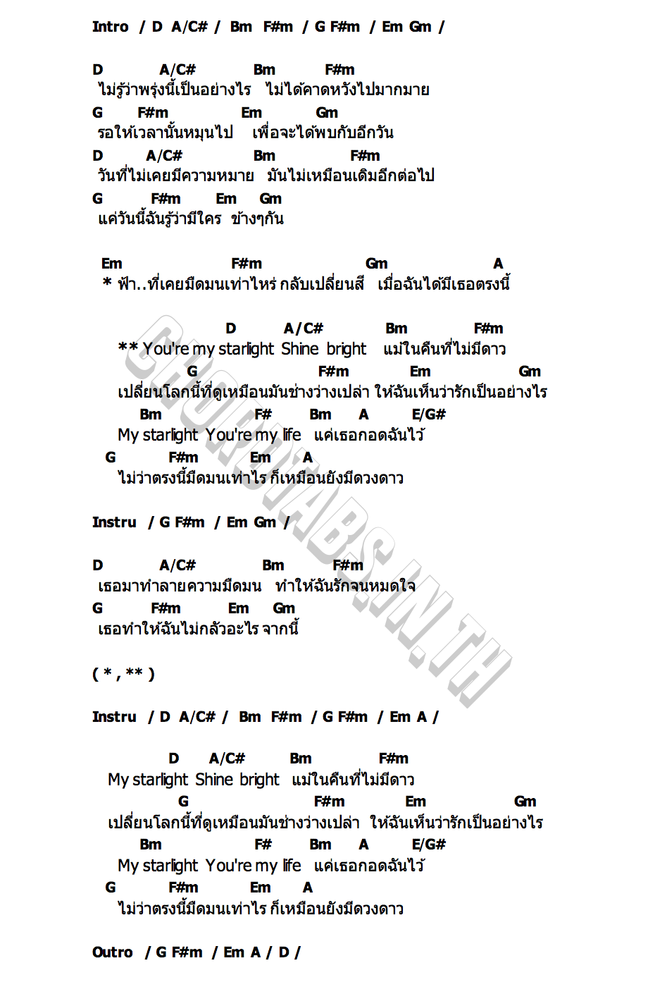คอร์ด Starlight Violette Wautier