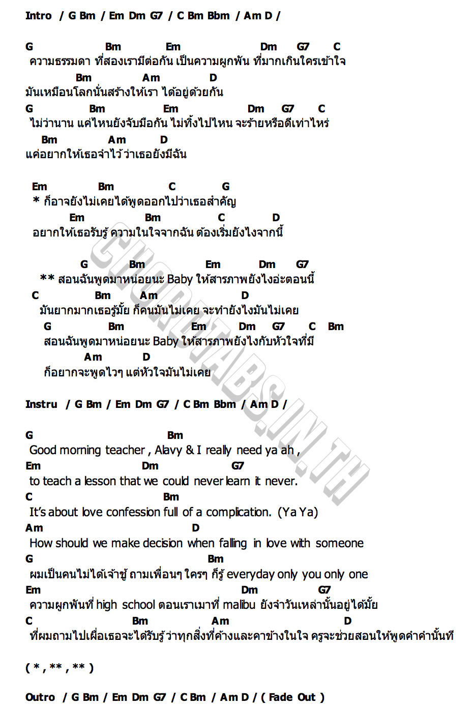 คอร์ด เริ่มยังไง ALAVY