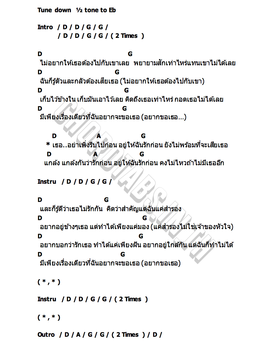 คอร์ด อย่าเพิ่งรีบไปก่อน (Farewell) Methane