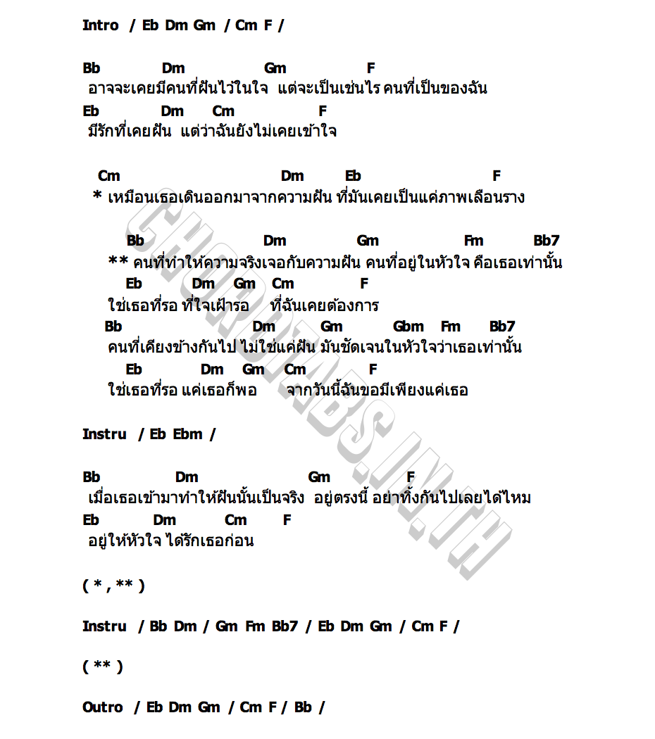 คอร์ด จากฝัน FirstOne