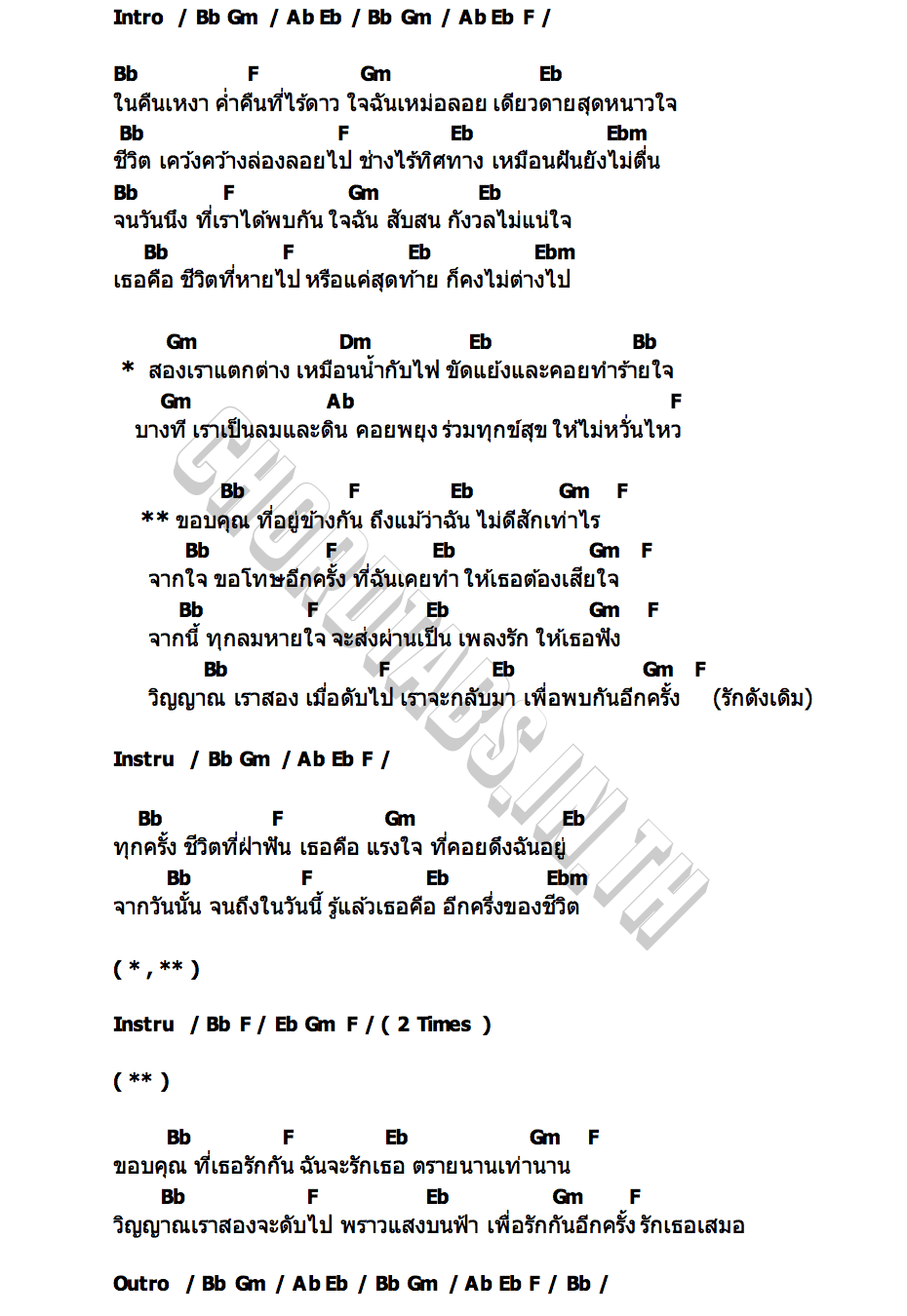 คอร์ด ขอบคุณ เมนี่ บุษย์ษบัน 19