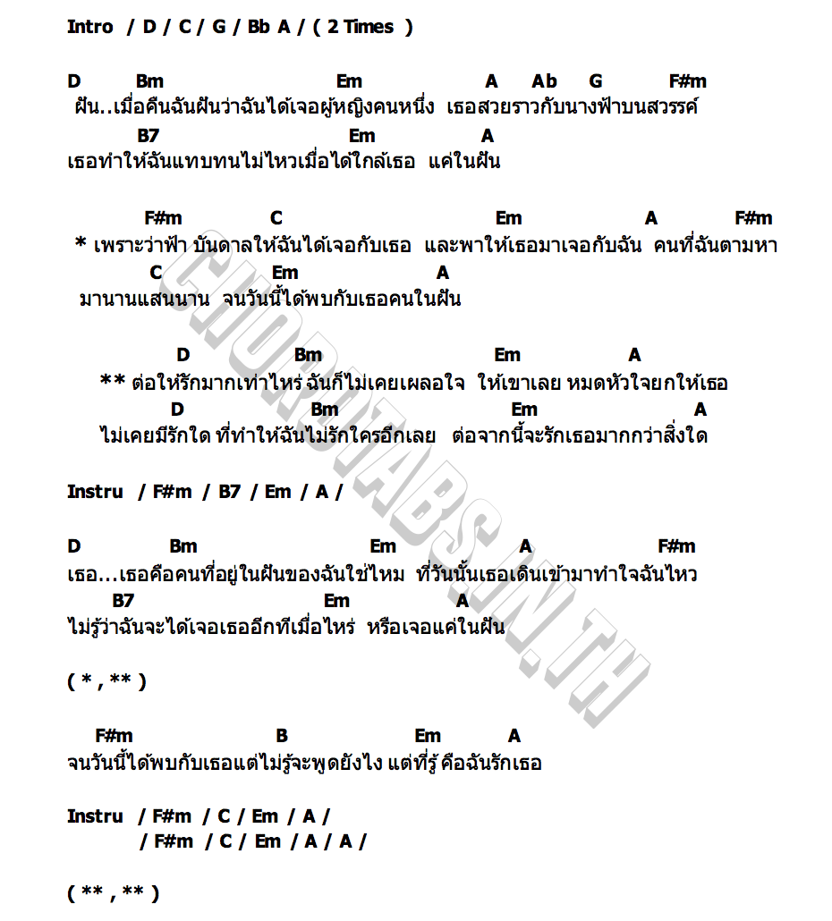 คอร์ด รักเธอมากกว่าสิ่งดุย VibeStyle