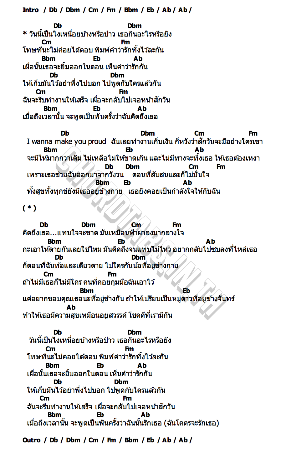 คอร์ด พิมพ์คำว่ารัก (OCT Lover) ARMOR