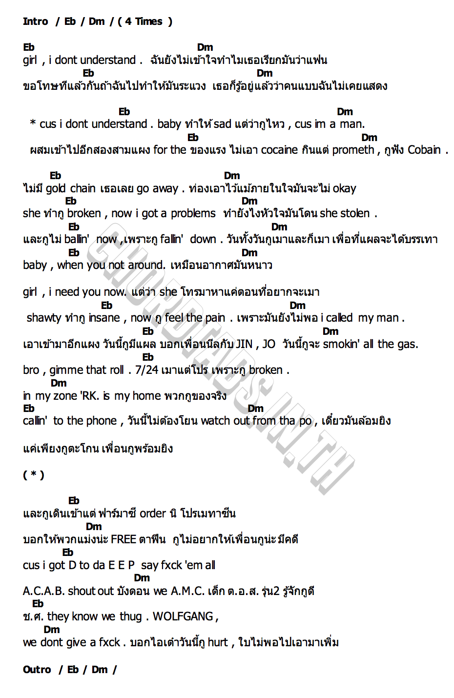 คอร์ด สองสามแผง MOON