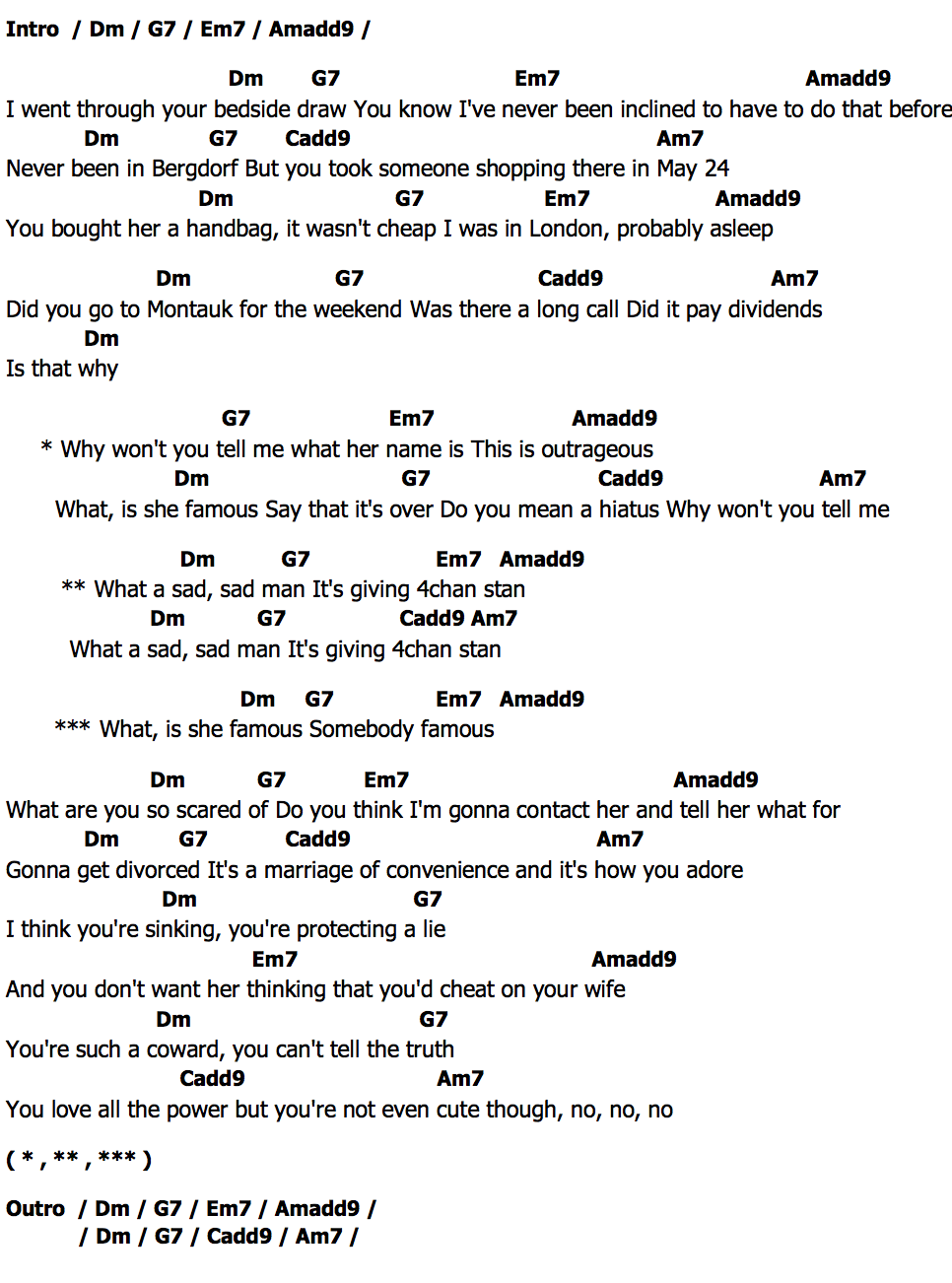 คอร์ด 4Chan Stan Lily Allen