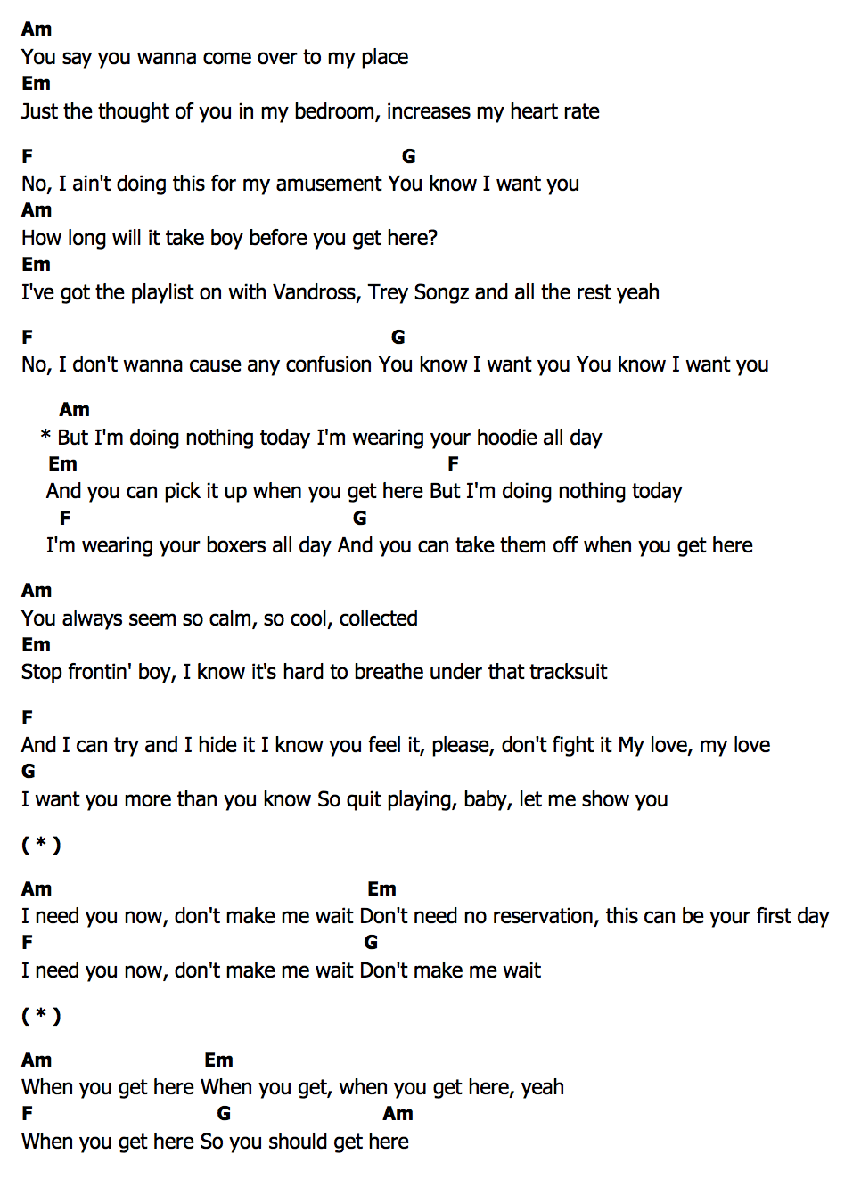 คอร์ด The Hoodie Song Mae Muller