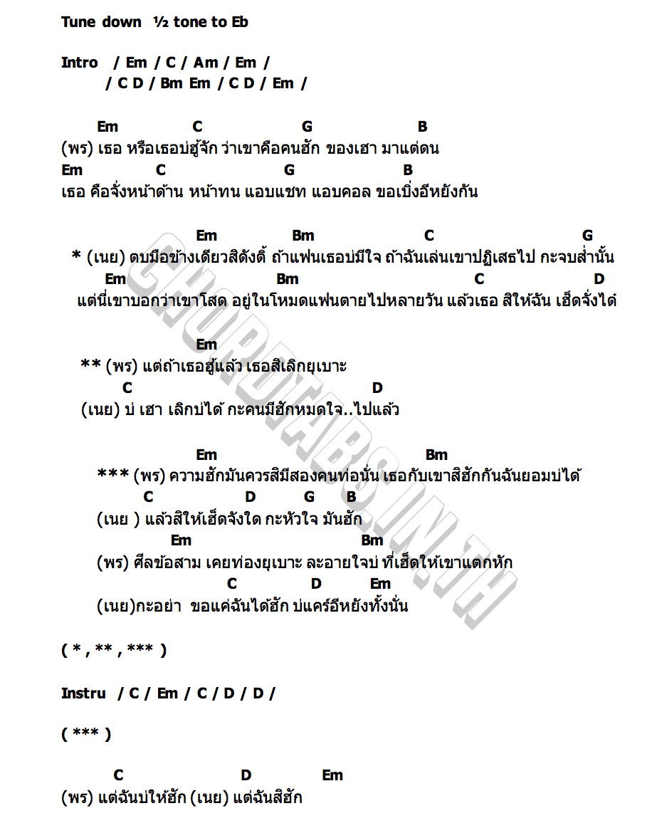 คอร์ด ฉันสิฮัก เนย ภัสวรรณ x พร จันทพร