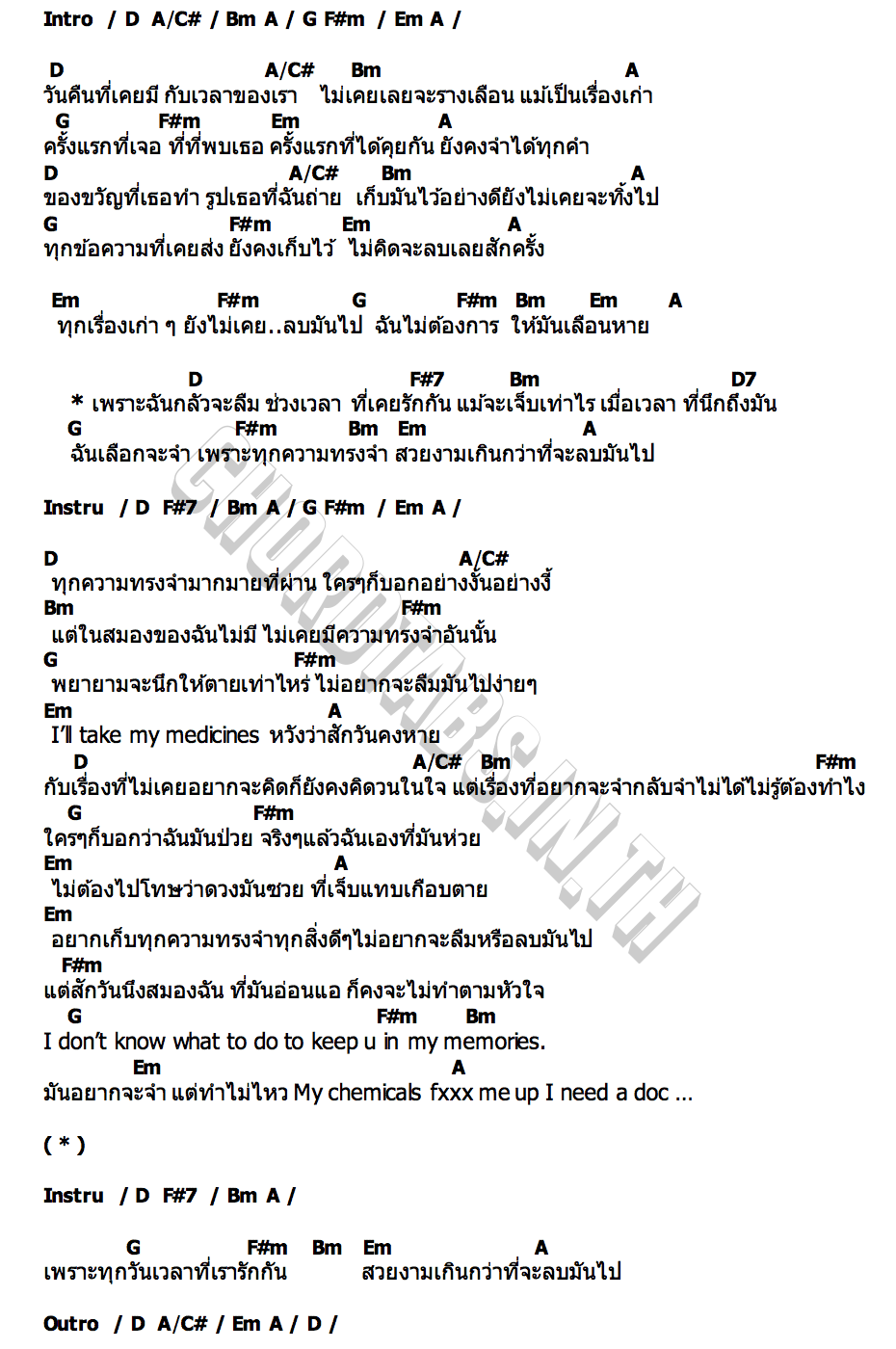 คอร์ด กลัวลืม (The Collection) NONT TANONT