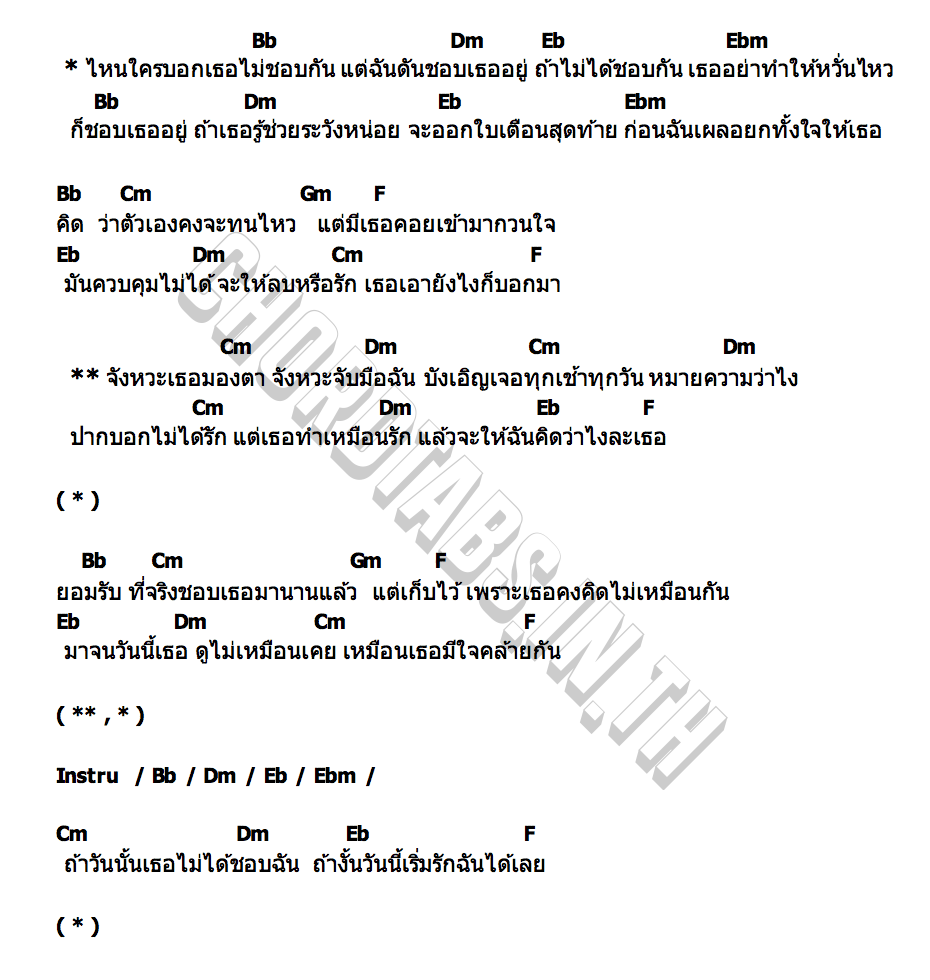 คอร์ด ไหนว่าไม่ชอบ Keen Suvijak