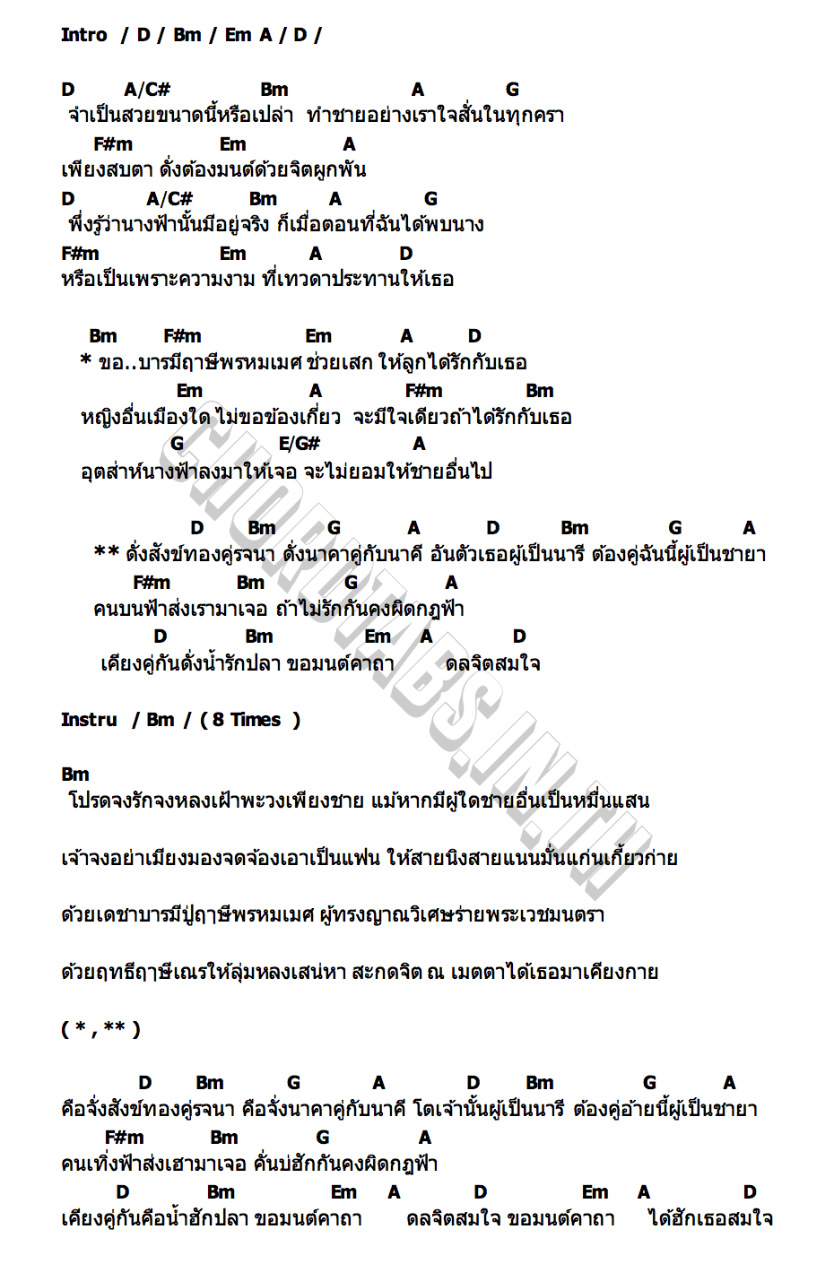 คอร์ด มนต์ดลใจ กานต์ ทศน