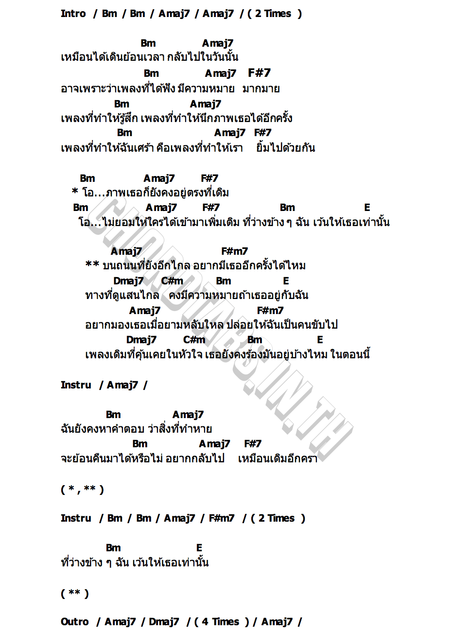 คอร์ด เพลงที่ฟังด้วยกันบนรถ LULA