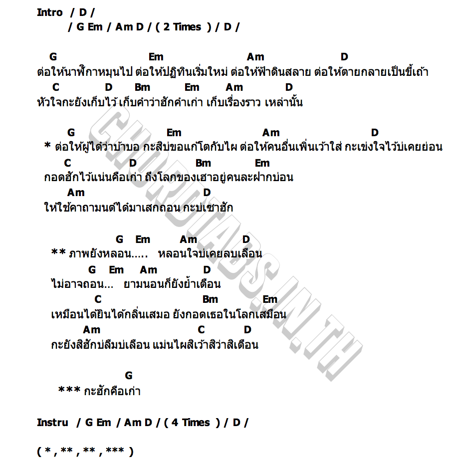 คอร์ด หลอน ลำไย ไหทองคำ