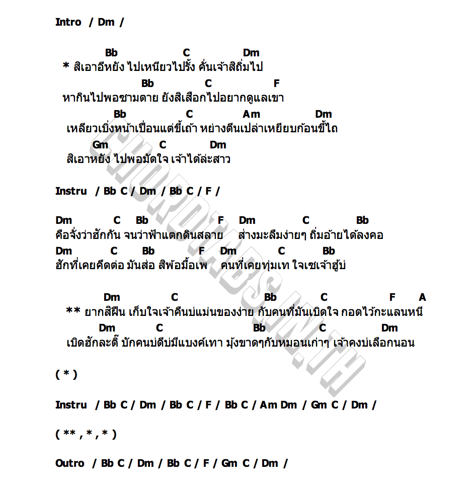 คอร์ด ตีนเปล่า วัฒน์ ปิยะวัฒน์