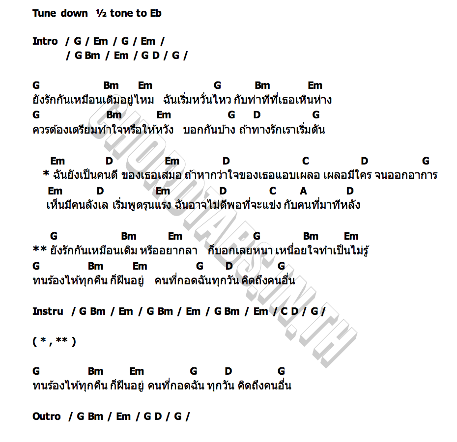 คอร์ด กอดฉันคิดถึงเขา จินตหรา พูนลาภ