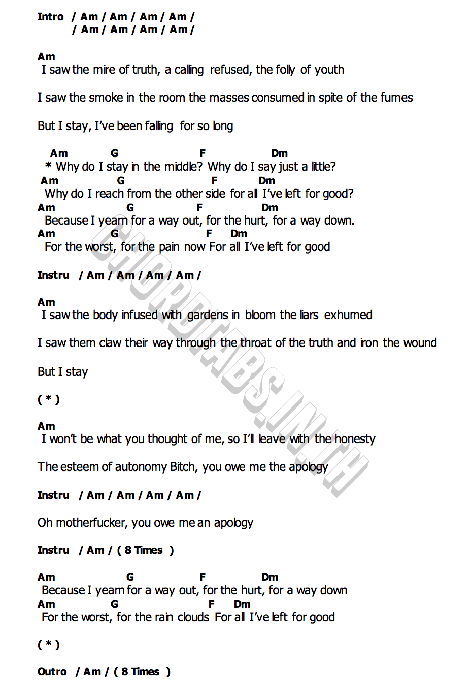 คอร์ด Left For Good BAD OMENS