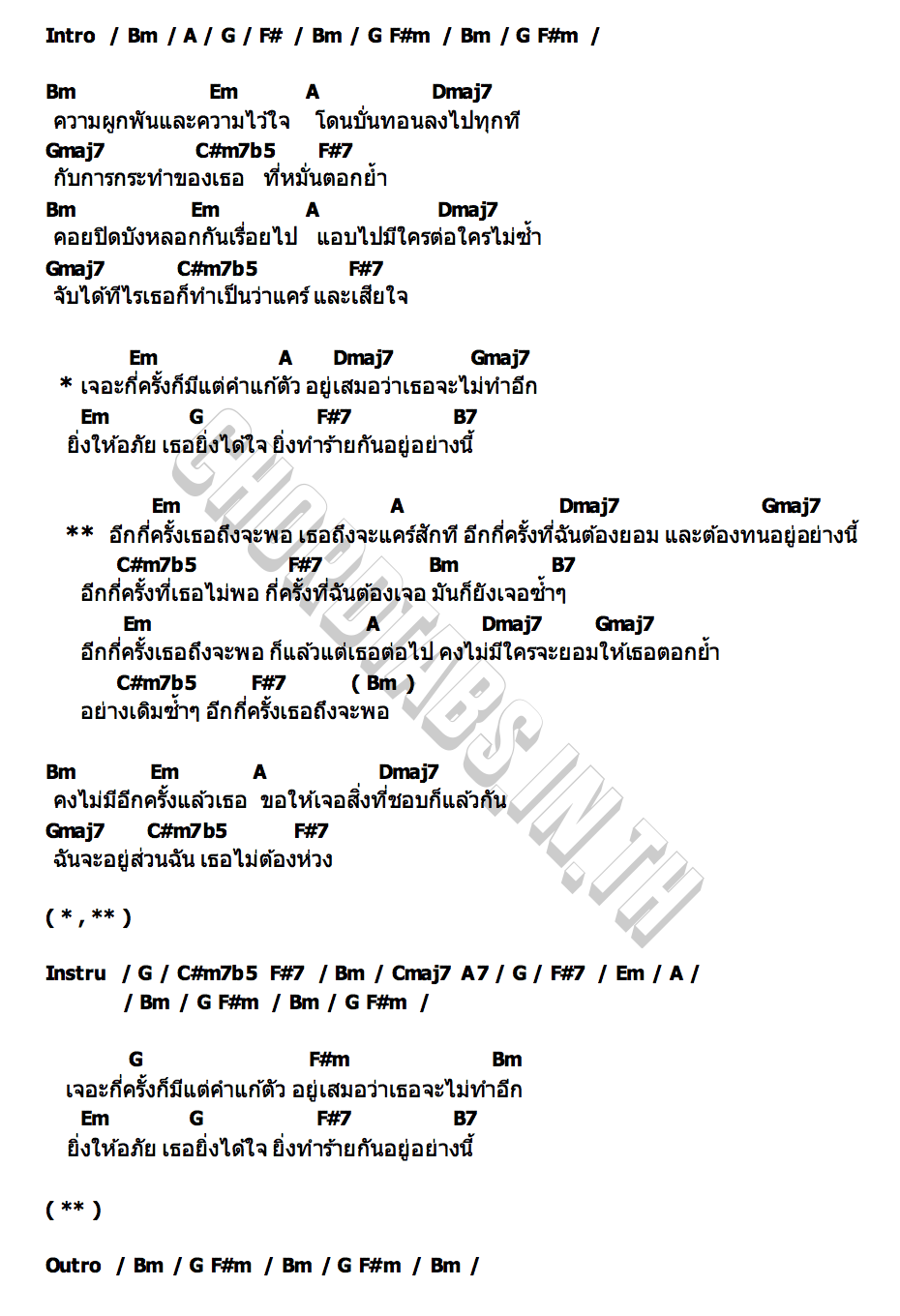 คอร์ด อีกกี่ครั้ง มิ้วส์เชค