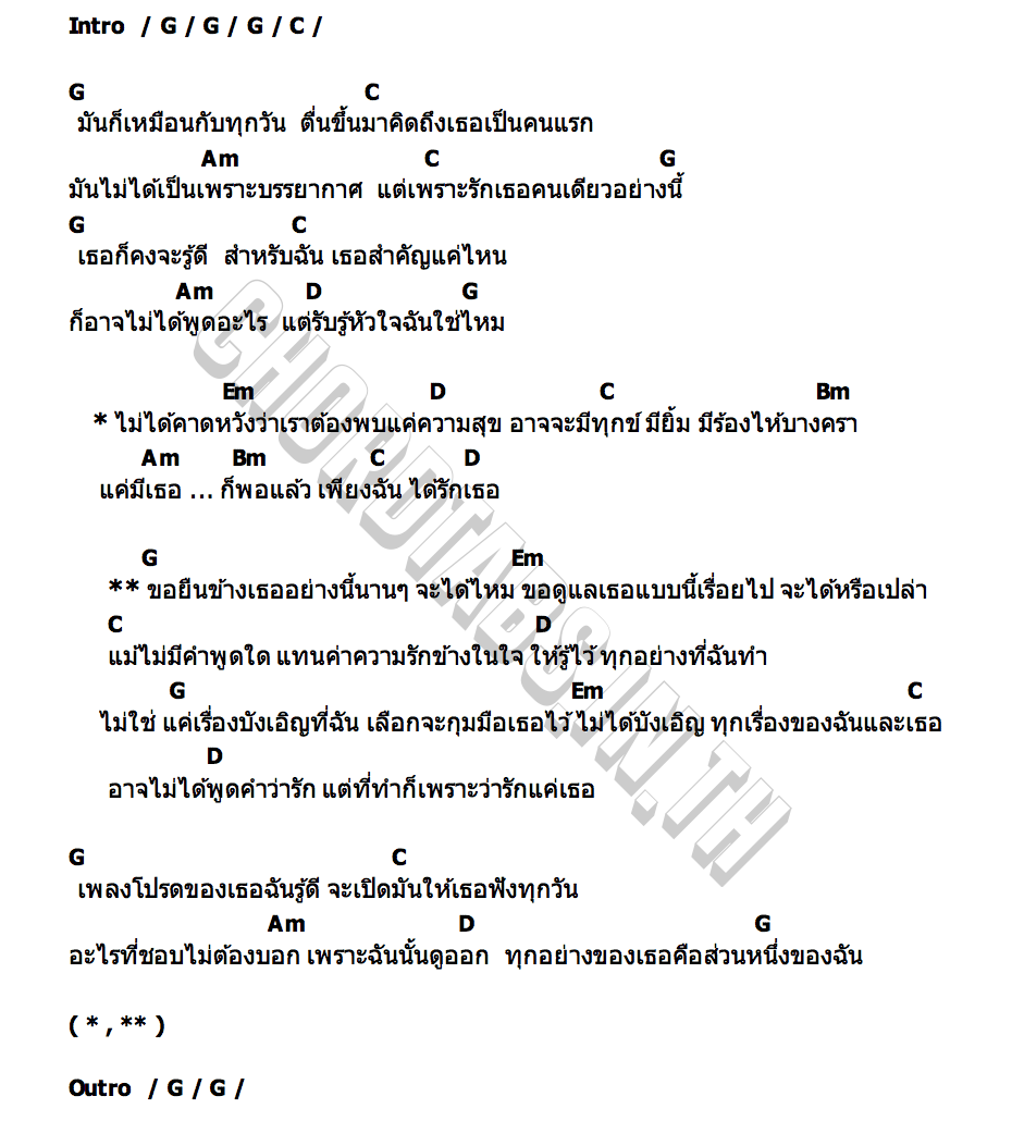 คอร์ด อาจไม่ได้พูดคำว่ารัก (No Need To Say) JIMMY  SEA
