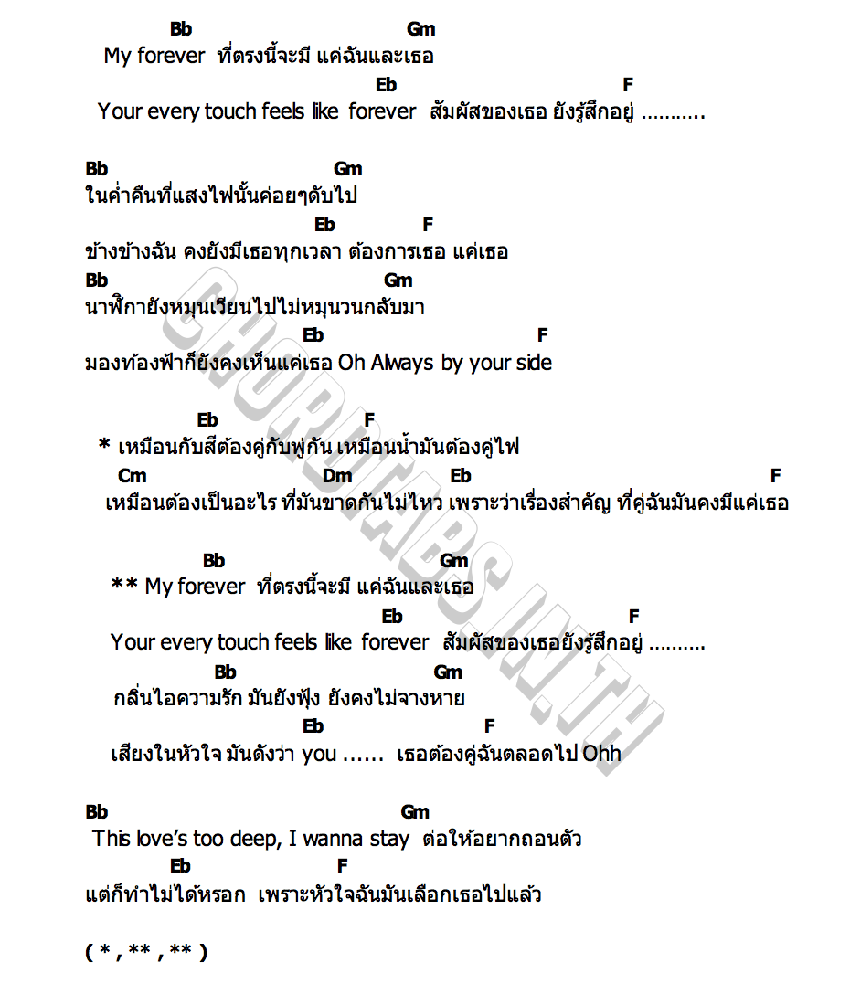 คอร์ด My Forever OFF JUMPOL  GUN ATTHAPHAN