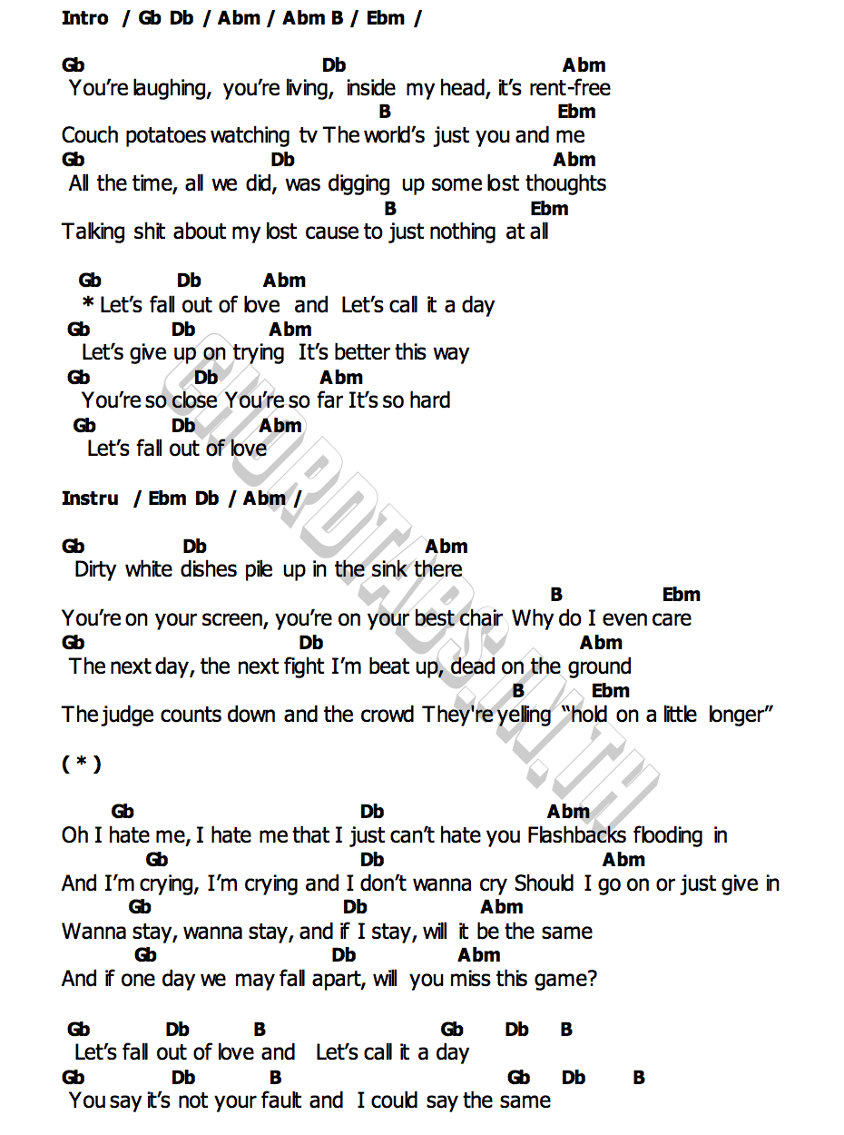 คอร์ด Call It A Day Tilly Birds