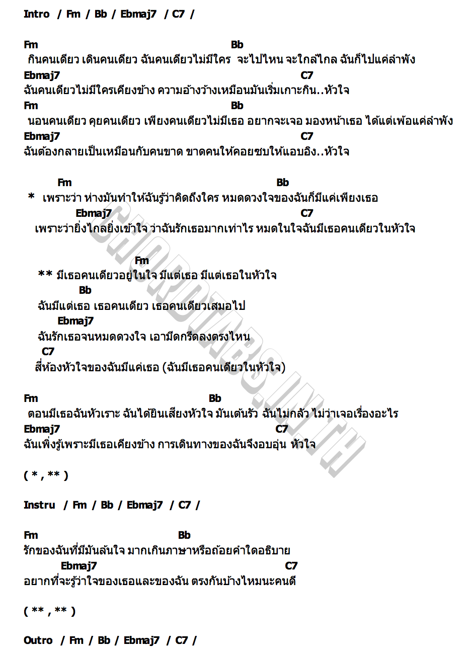 คอร์ด Yours Ever MEYOU