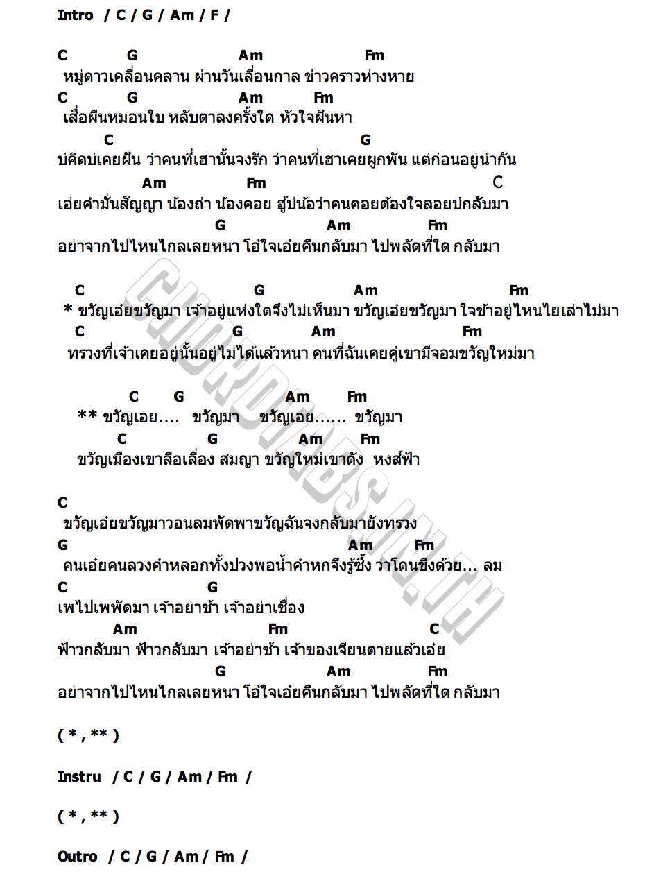 คอร์ด ขวัญใหม่ (The Call Unfound) JUNENOM