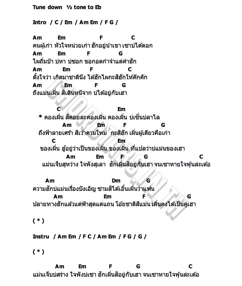 คอร์ด คองเผิ่น ต่าย อรทัย x ไผ่ พงศธร