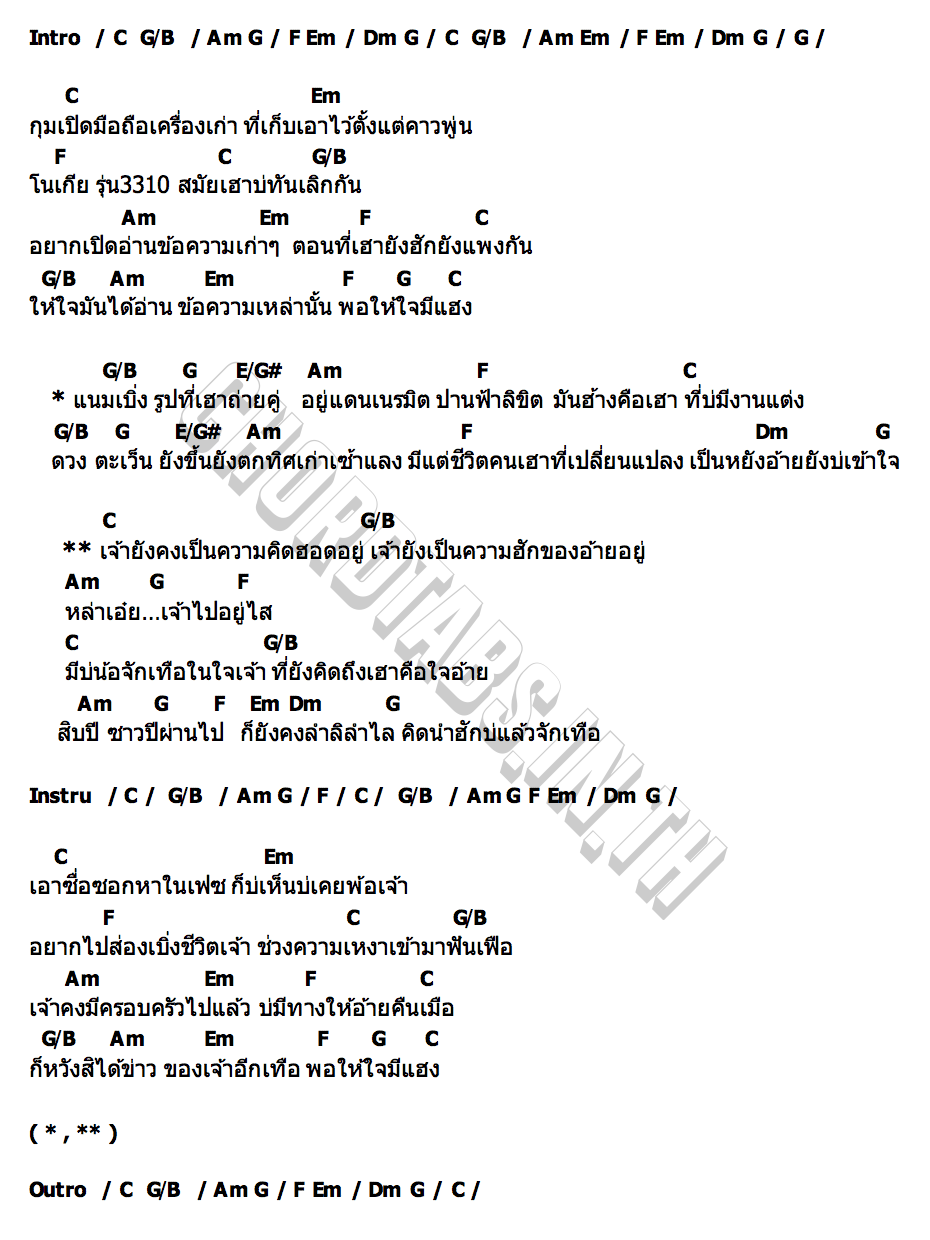 คอร์ด ลำลิลำไล ไมค์ ภิรมย์พร