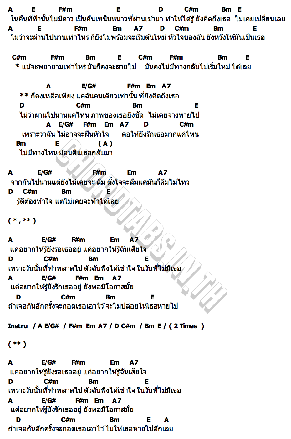 คอร์ด ย้อนคืน HT