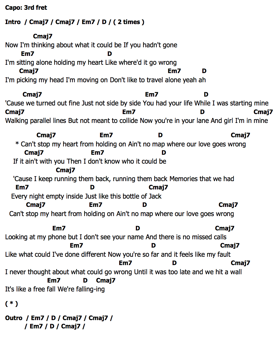 คอร์ด Parallel Lines Evanjoseph