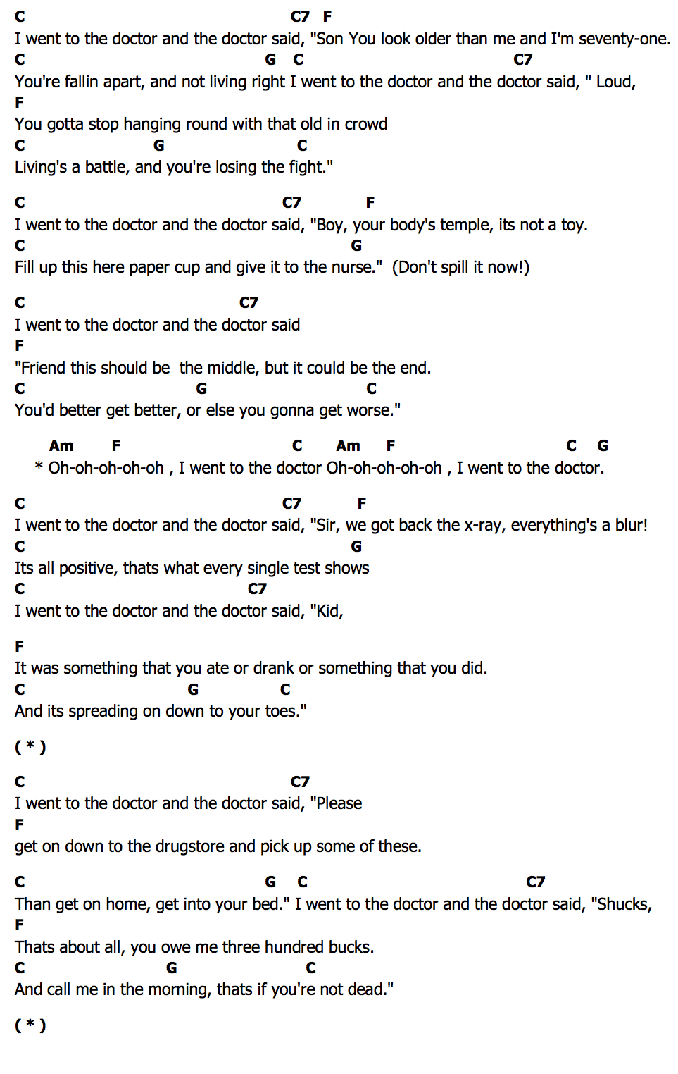 คอร์ด The Doctor Loudon Wainwright III
