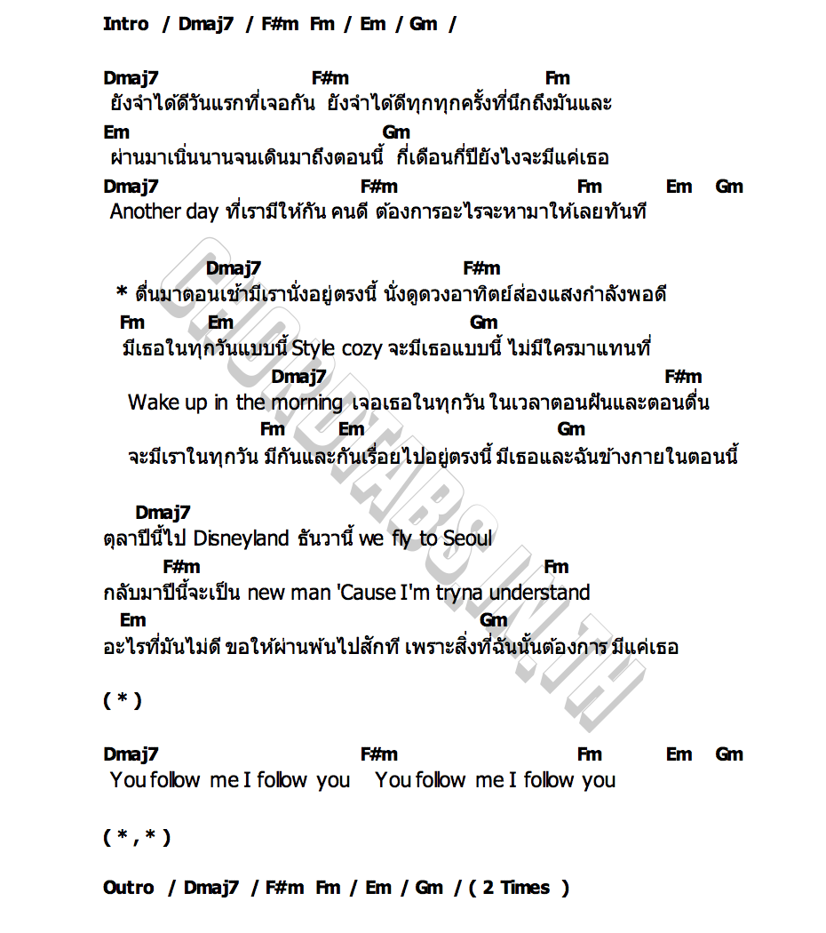 คอร์ด ตื่นตอนเช้า S1rinat (from FIRZTER)