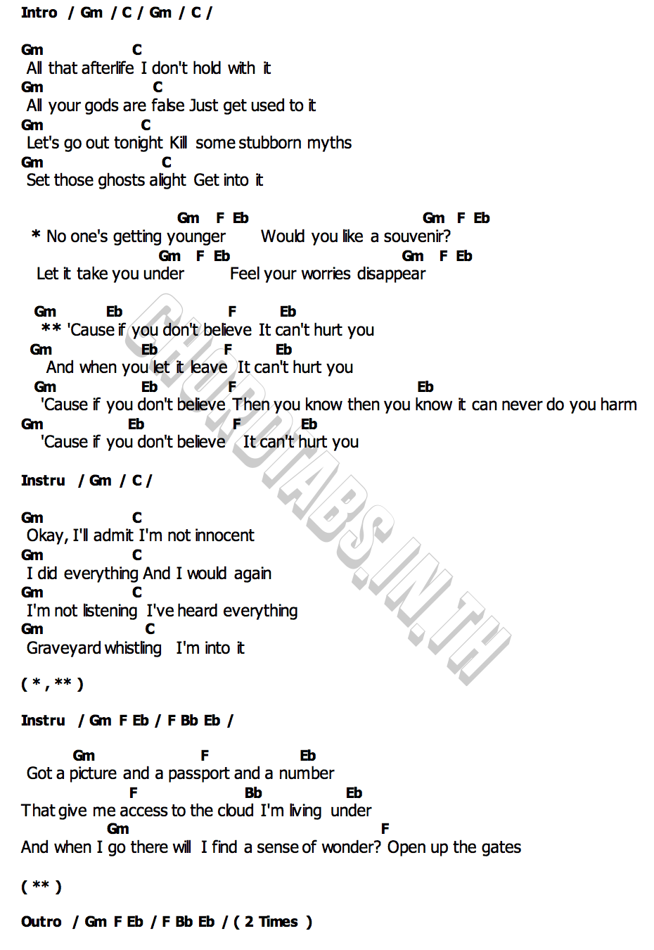 คอร์ด Graveyard Whistling Morgan Wallen