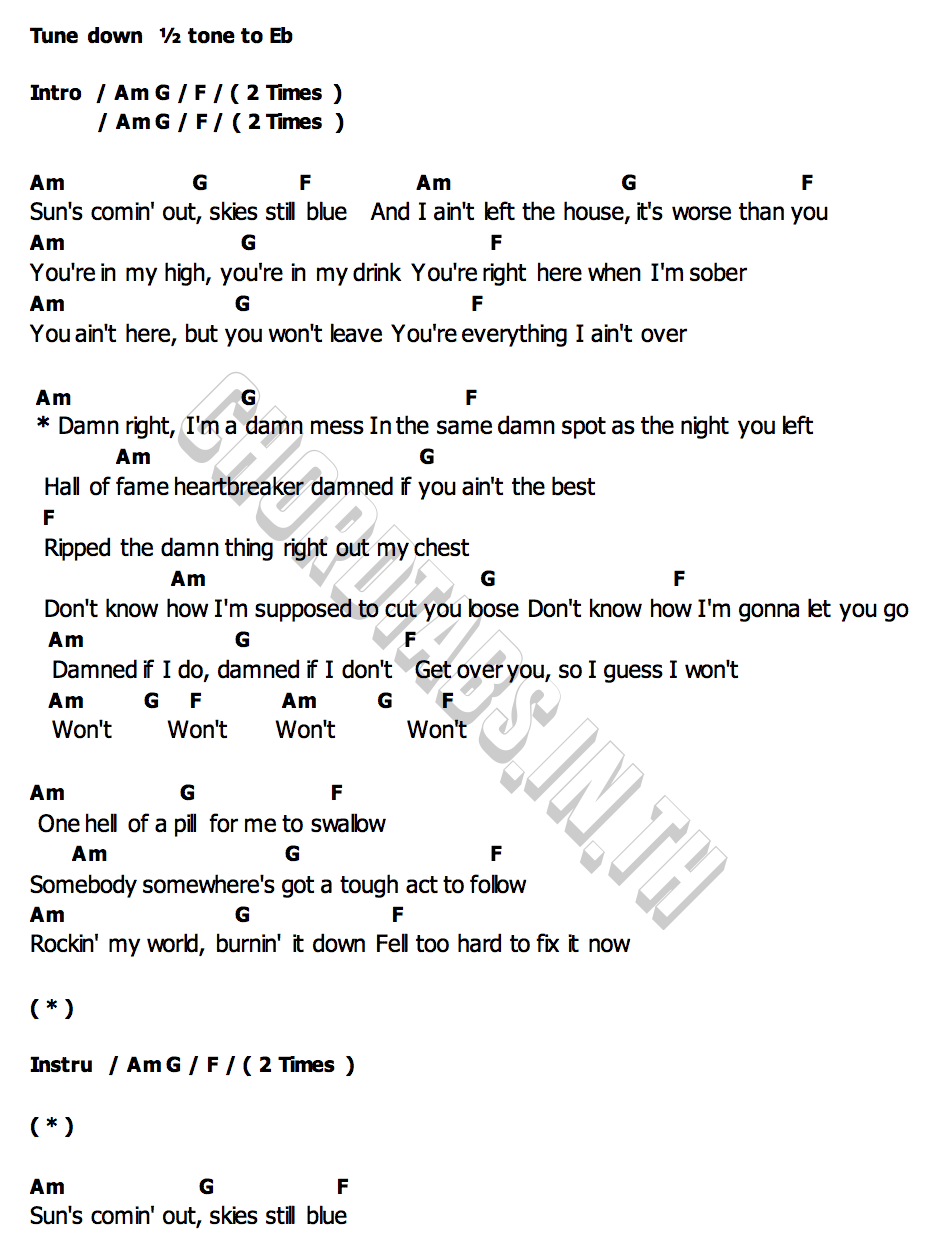 คอร์ด Damned If I Do Vincent Mason