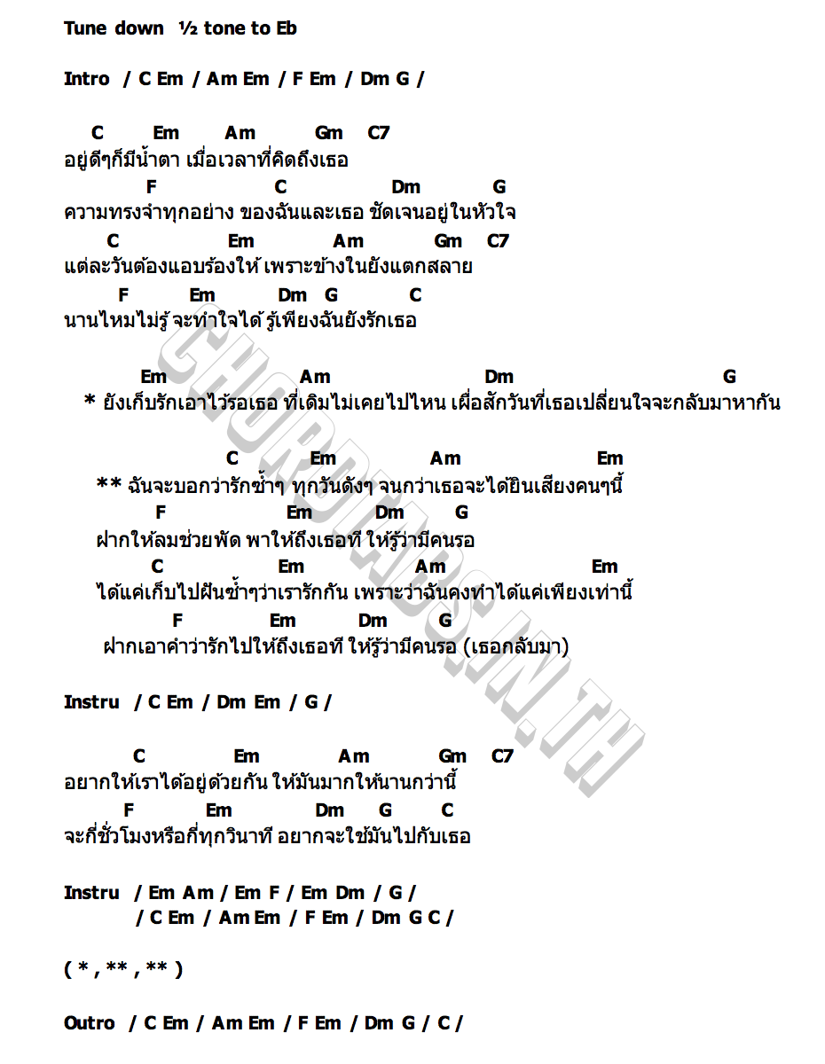 คอร์ด ให้รู้ว่ามีคนรอ แอน อาทิตติยา