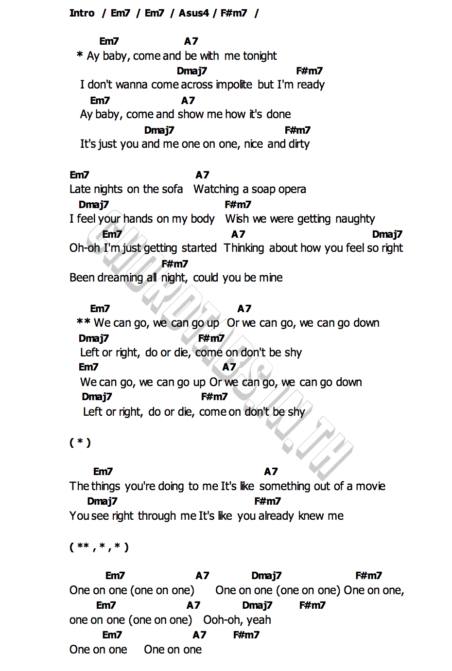 คอร์ด One on One Wildson