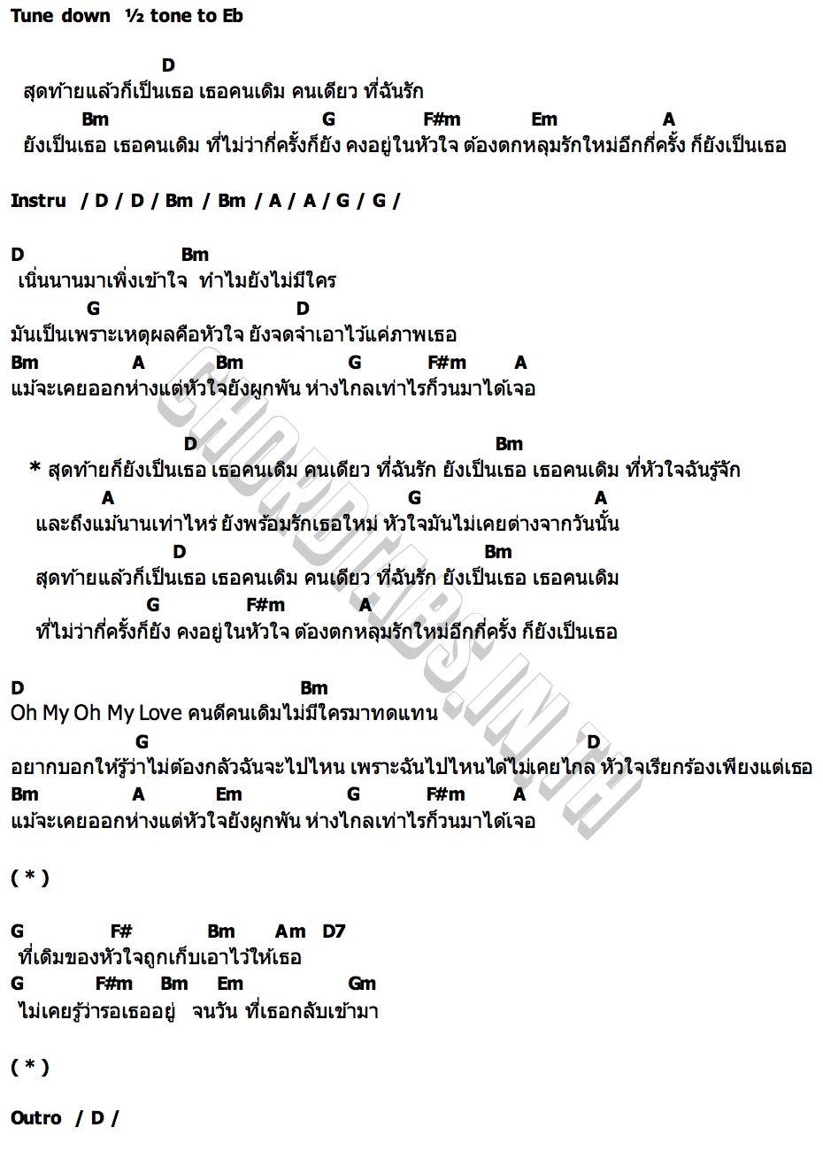 คอร์ด อีกกี่ครั้งก็เป็นเธอ MICHAEL KIETTISAK x TOPTEN SUPAKORN